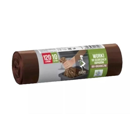 Garbage bags for waste segregation BIO 120L 1 pack - 10 pcs. brown, Anna Zaradna - Picture 4 of 6
