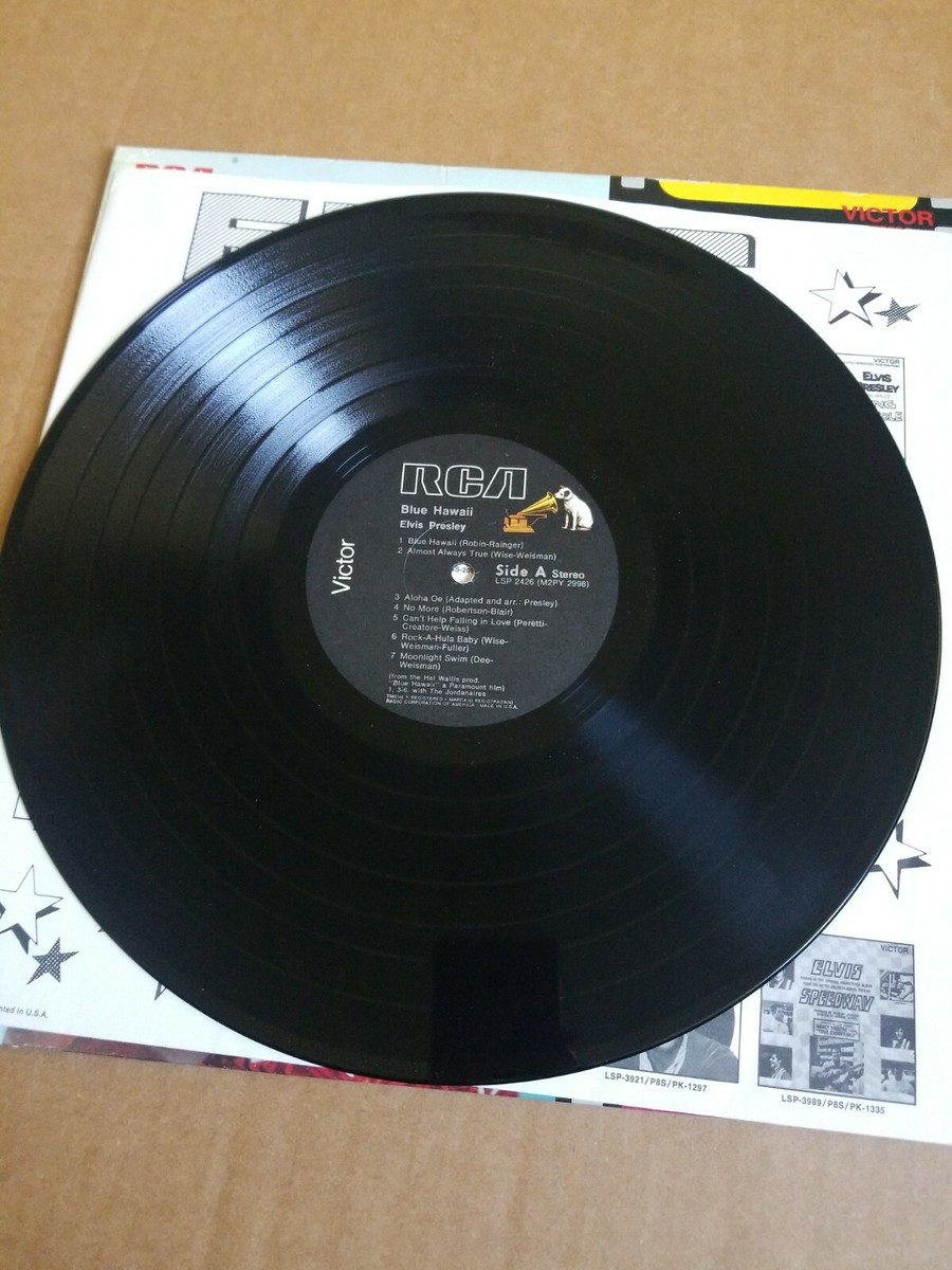 Elvis Presley Blue Hawaii Vinyl Record Rare Version 1977 NM