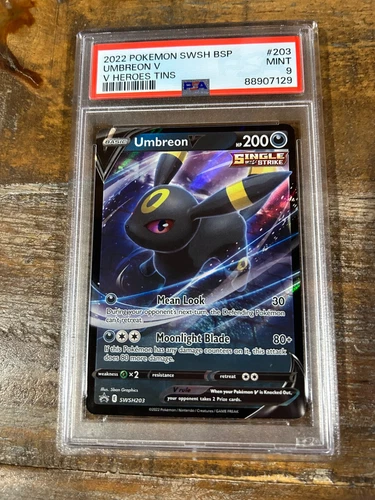 POKEMON 2022 Promo V Heroes Tins UMBREON V SWSH #203 PSA 9 Mint RARE