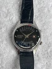 Vintage 40 mm KASHO Perpetual Calendar Triple Date 17 Jewels Wind-up Swiss Watch