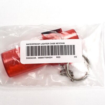NWT Supreme NY Red White Box Logo Plastic Waterproof Lighter Case