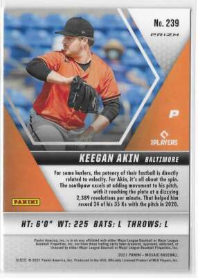 2021 Panini Mosaic Blue Camo Prizm Keegan Akin Rookie #239 | eBay