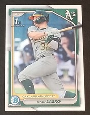 2024 Bowman Chrome Prospects Ryan Lasko 1st Bowman Card Oakland A's No. BCP-105