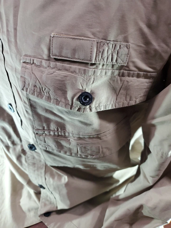 Camisa para exteriores Canyon River Blues Buttondown para hombre mediana marrón mezcla de algodón... Foto 3 de 4