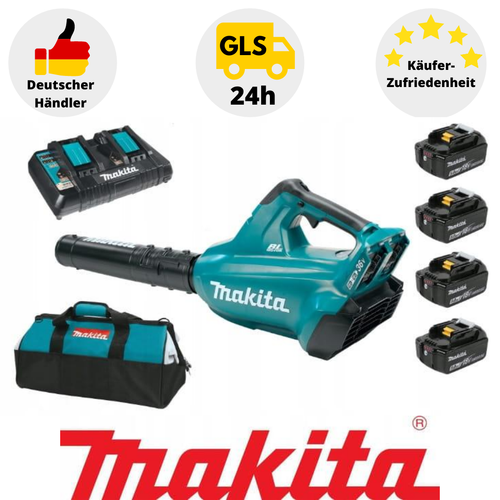Makita AkkuGebläse DUB362PT4X DCMotor Laubgebläse 18V XPT 4 x Akku