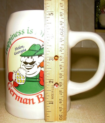 Vintage Lg German BEER Cup Mug Stein Brew & Brautwurth Oktoberfest Heavy nice - Bild 6 von 8