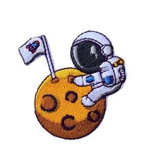 002 Space Planet Astronaut Embroidery Iron On Applique Patch-LY001