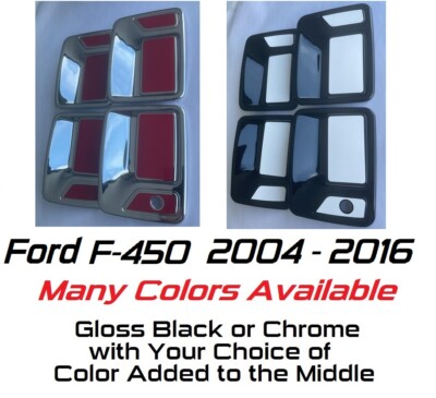 Black OR Chrome Door Handle Covers 2004 - 2016 Ford F-450 YOU PICK COLOR F450