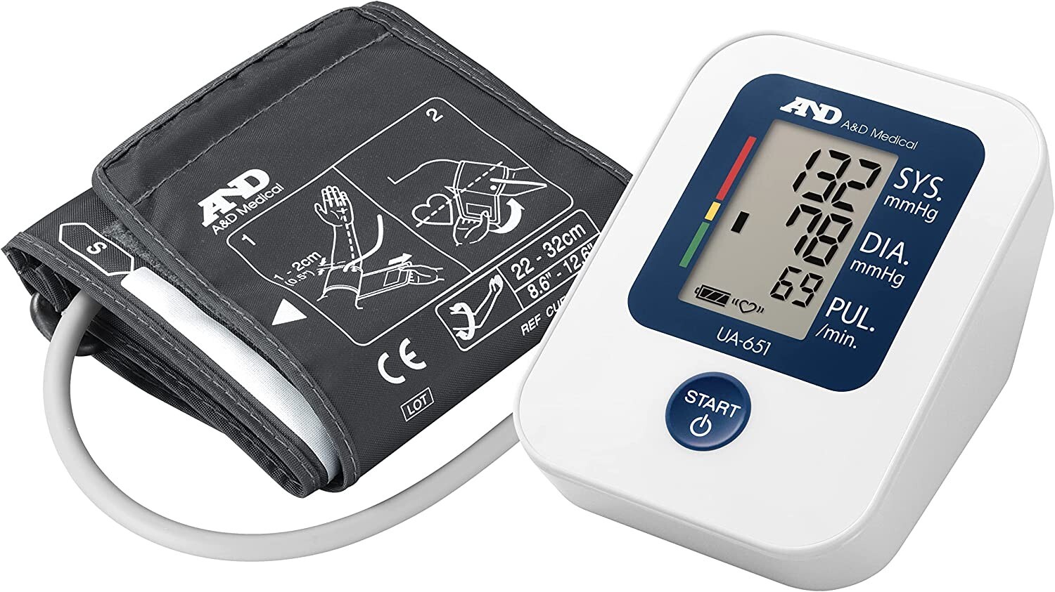 A&D Medical UA-651 Upper Arm Automatic Blood Pressure Monitor with SlimFit Cuff