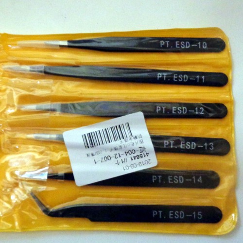 Set 6 Tweezers Fine, Extra Fine & Curved Tips and 3 more styles See Photos - Picture 11 of 11