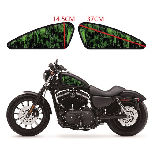 For Harley Sportster XL883 XL1200 A Pair of vinyl Fuel Tank Stickers Decals Pads - Picture 12 of 19