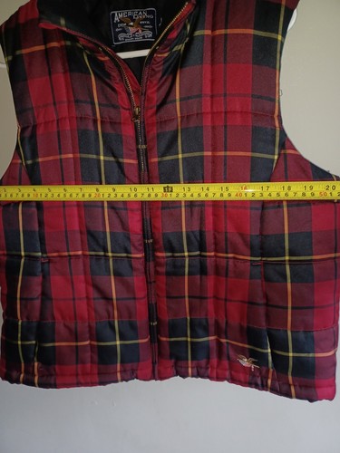 American Living Brand Plaid Style Mens XL Full- Zip Vest - Picture 7 of 9