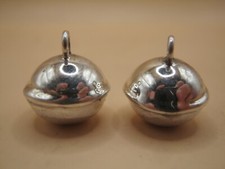 Replacement Pair Of Silver Bells For A Baby Babies Rattle Multiples Available #1