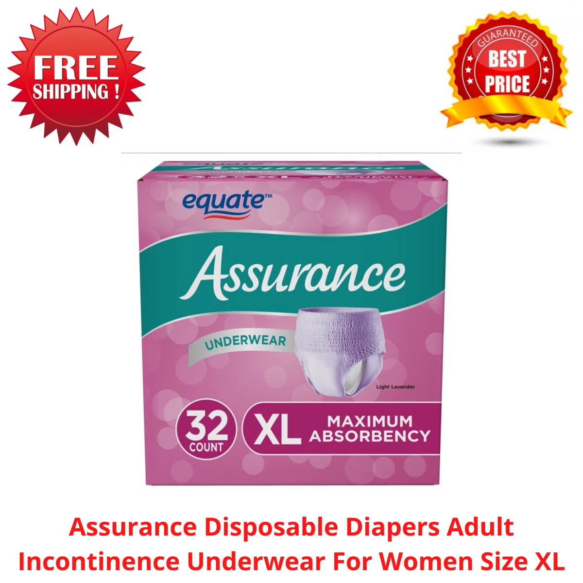 Assurance Disposable Diapers Adult Incontinence Underwear For