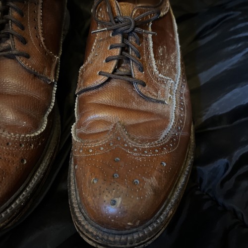 Vtg Bostonian Crown Windsor Men’s Wingtip Oxford Dress Shoes Hand Lasted 10 DB - Picture 3 of 22