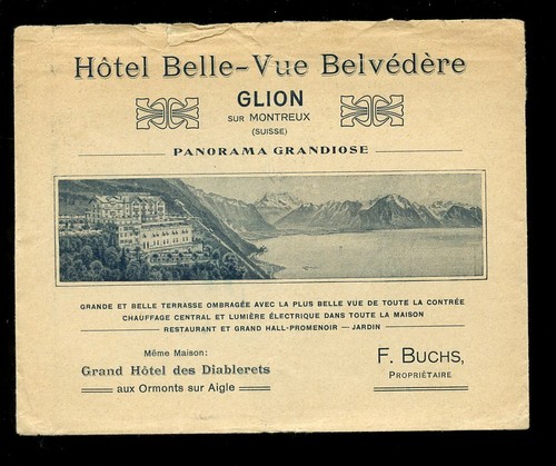SWITZERLAND HOTELS ADVERTISING + ILLUSTRATED ENVELOPES... PRICED INDIVIDUALLY - Picture 37 of 47