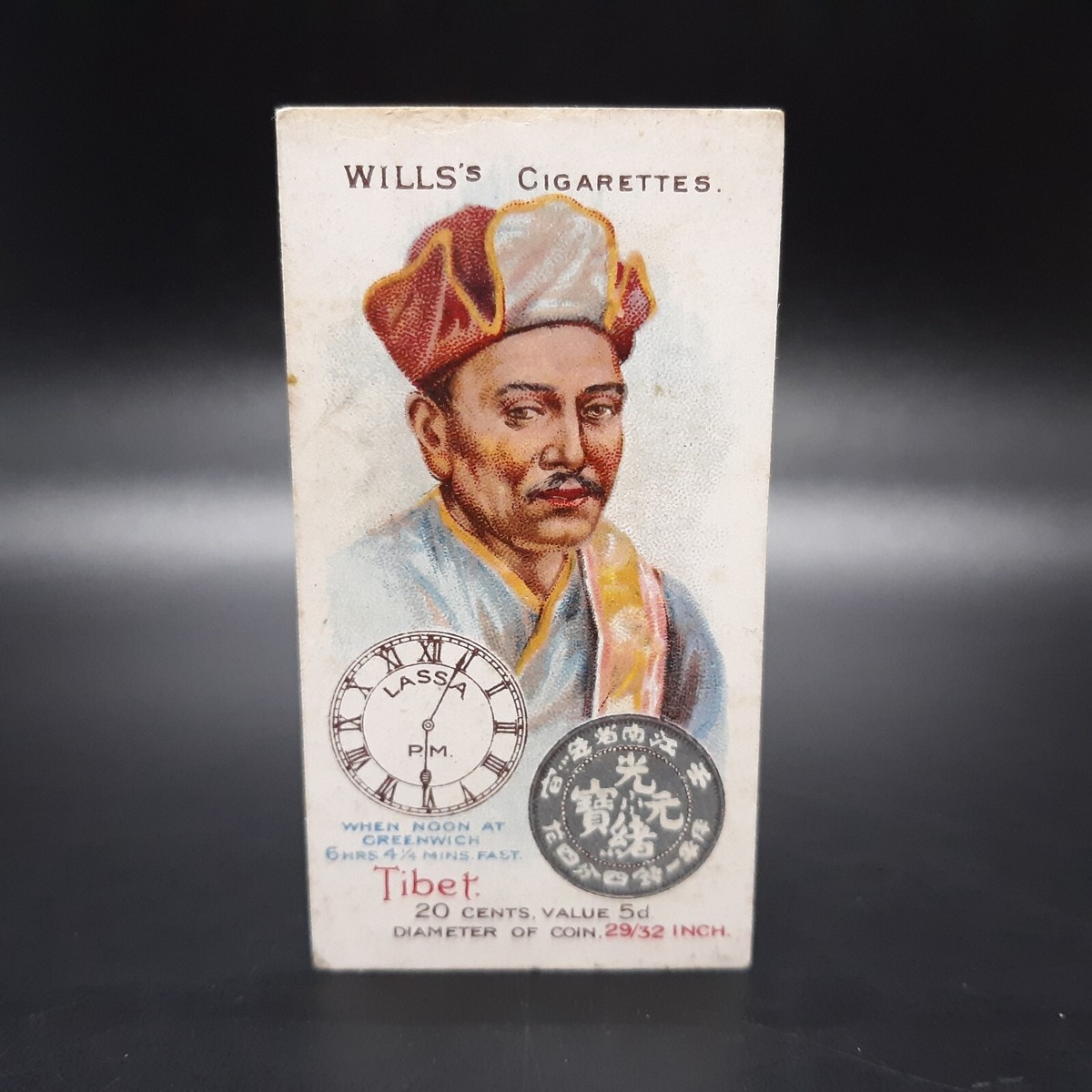 tobacco cards for sale 1908 Wills Time & Money #41 Tibet Antique Tobacco Cigarette Card
