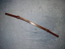 LEATHER CHIN STRAP BAND - DARK BROWN ADJUSTABLE - SUIT HATS PITH HELMET STEAMPUK