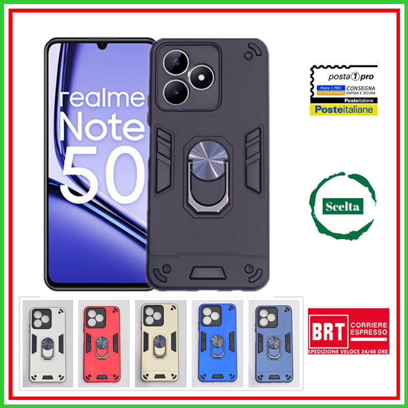 Custodia In Pelle Con Design Kevlar Per Realme Narzo 50 5G / OPPO A77 5G – Cover Rigida Con Protezione Antiurto E Ricarica Wireless