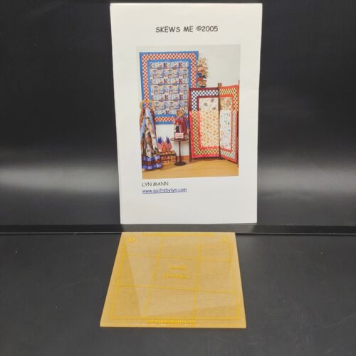 Wavy Checkered Quilt Pattern + Acrylic Template - 44x52 Skewed Checks Farmhouse - Picture 2 of 5