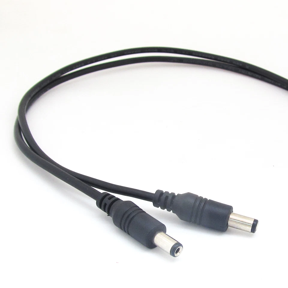 10pcs 50cm 22AWG DC Power Cable Pigtail 5.5x2.1mm 2.1mm DC Male For CCTV Camera - Image 3 of 4