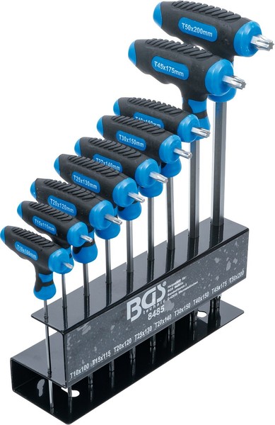 BGS 9X Torx T-Griff-SchlüSsel T10-15-20-25-27-30-40-50 Schraubendreher Werkzeug-image