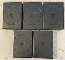 5 - Standard Black DVD 8-Disc New Replacement Premium Movie Storage Shell Case