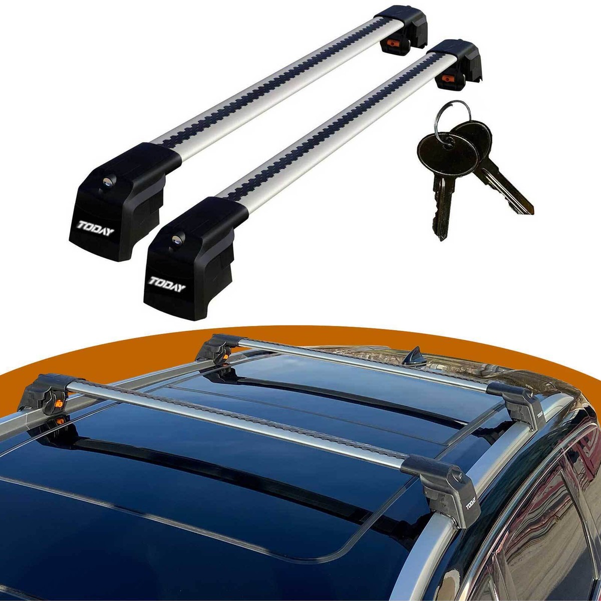 Roof Rack Cross Bar For Ford Focus Estate C519 2019-2024 Rail Carrier Pcs  Grey