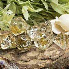 Sage's Familiars - Black Fish Familiar Resin Polyhedral Dice Set | RPG Games DND