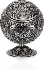 Vintage Metal Portable Smoking Ashtray with Lid Cigarette Fly Ash And Windproof