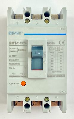 Chint Molded Case Circuit Breaker 3 Pole 32 Amp 63S/3300
