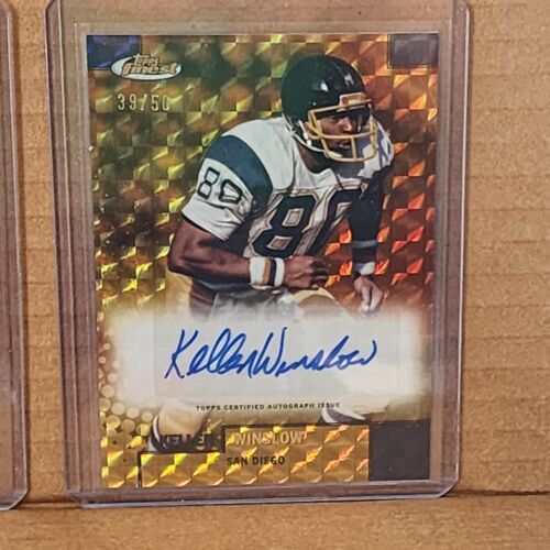 Kellen Winslow 2024 Finest Flashback Gold Refractor Auto #39/50 LA Chargers
