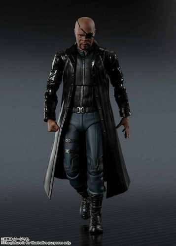 Figura de acción Bandai S.H.Figuarts Avengers Nick Fury SHF juguete regalo nuevo - Imagen 4 de 5