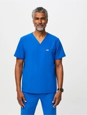 Figs Men  s Chisec Scrub Top Royal Blue Size XS