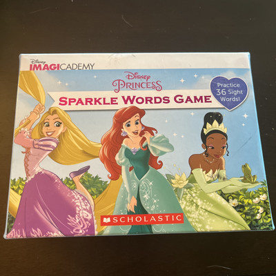 Disney Princess Sparkle Words Game  Scholastic 36 Sight Words Girl Gift 