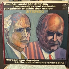 NICE! BARTOK/HINDEMITH Music For Strings/Mathis Der Maler 1962 LP Angel S-35949