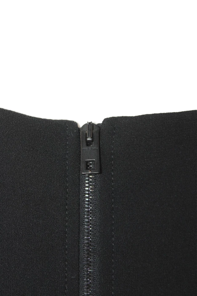 Mini Vestido para Mujer Rag & Bone Cuello Redondo Mangas Largas Borde de Cuero Negro Talla 4 Foto 4 de 4