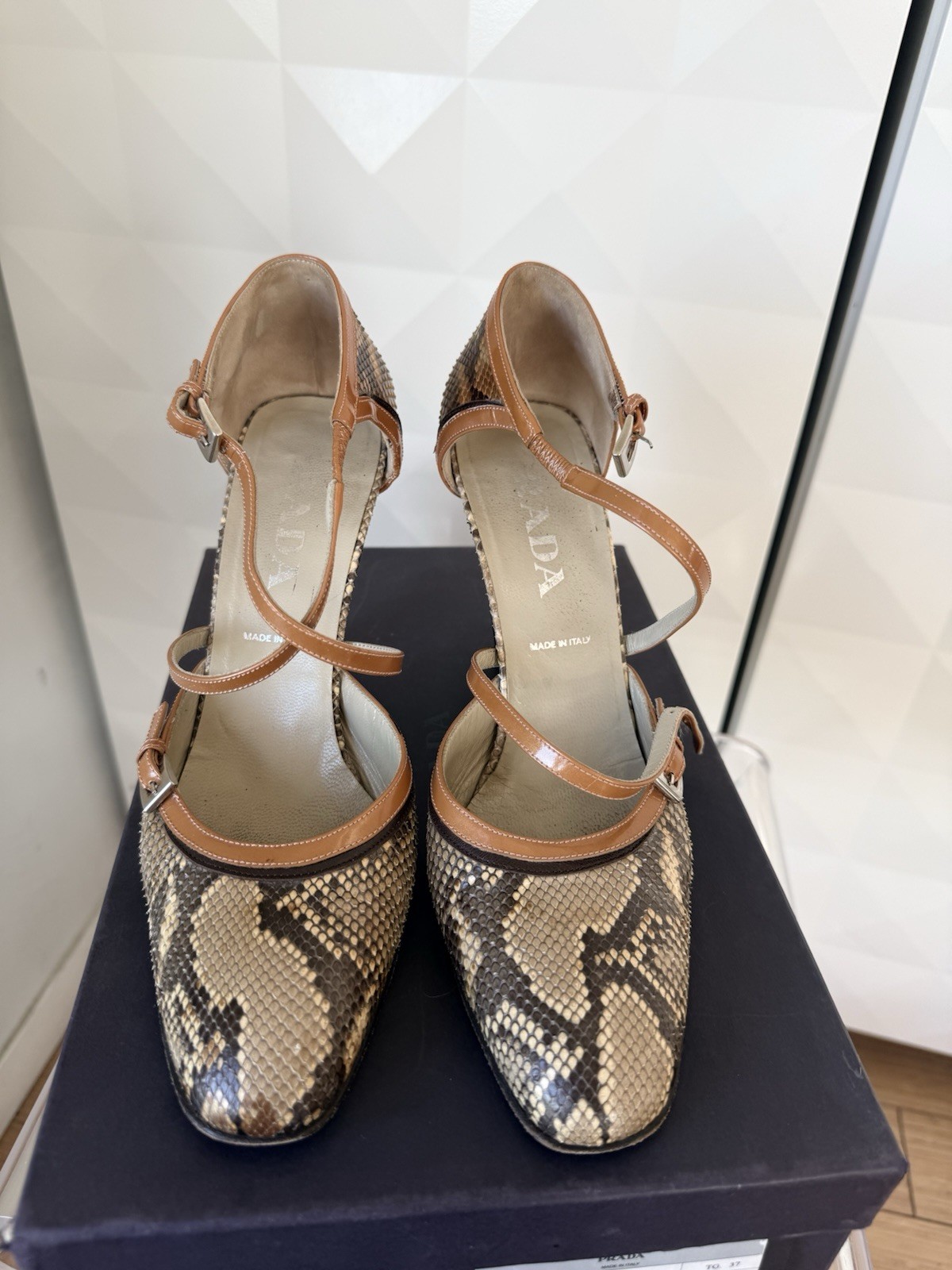 Prada Snakeskin heels - image 3