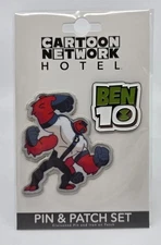 Cartoon Network Hotel Exclusive Ben 10 Pin And Patch Set Rare