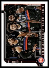 2025-26 Topps #279 Pistons Rain 3 Pointers: Pistons Shoot Lights Out Detroit