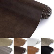 1.3mm Thick Faux Leather Fabric Pre-Cut Vintage Synthetic Upholstery Pleather
