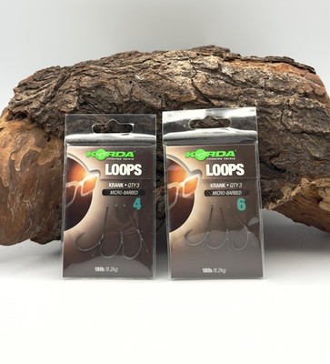 Korda Loop Rigs Krank Gr. 4 6 18lb / 8,2kg 3 Stück Carp Hooks Karpfenhaken OVP