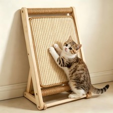 Cat Scratcher 20 Inch Wooden Angled Scratching Ramp 100 Sisal Pad Triangle