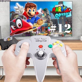 2.4G Wireless N64 Controller Remote Game Pad w/ Rumble Pak for Nintendo N64