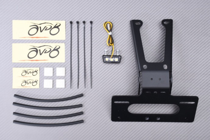 Support de plaque spécifique Ducati Hypermotard 698 plug and play en aluminium CNC