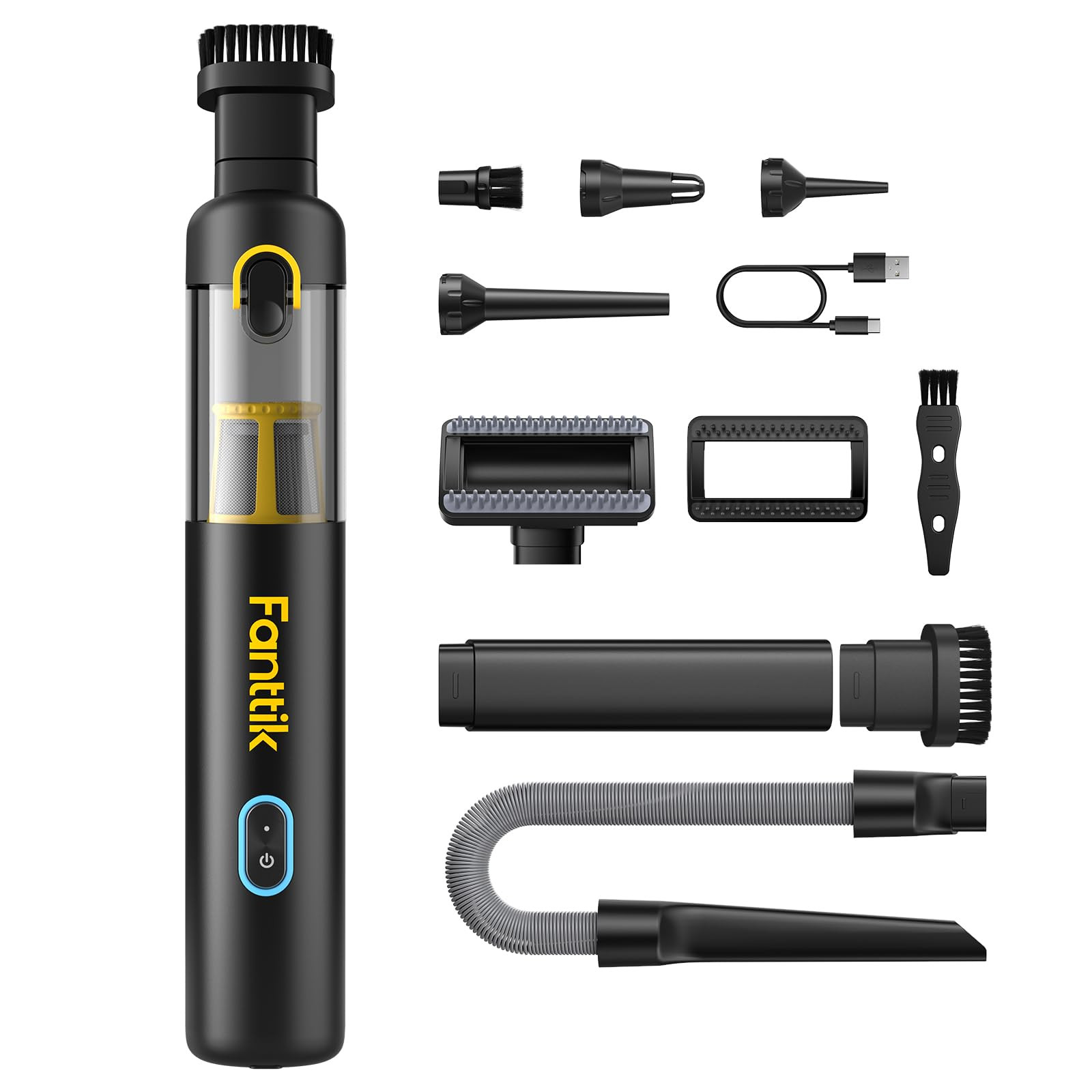 V8 Apex Car Vacuum, 4-in-1 Portable Mini Cordless Vacuum with 19000pa Suction...