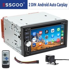 Doppel 2 DIN Carplay Autoradio Android Auto KAM CD Bluetooth DVD AM 3 USB TF AUX