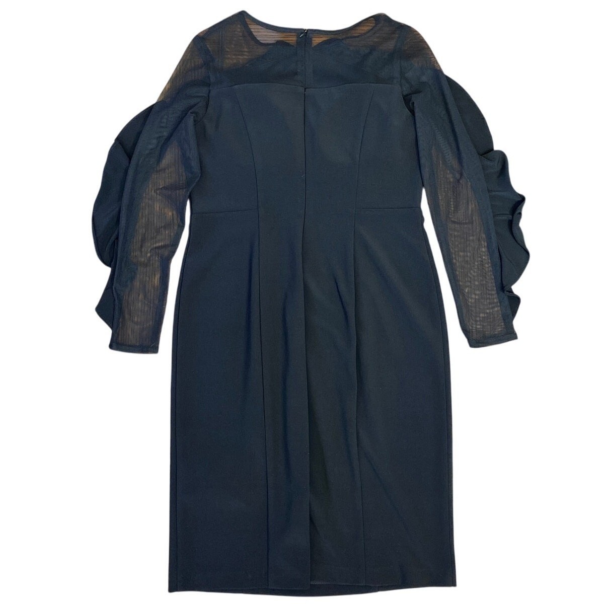black luxury classic dress Le Palais Vintage Elegant Retro Long Sleeves Midi Black Cocktail Dress-Aurora XS / Dress main image 0