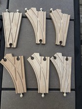 Wooden Railway Train Track Lot 6 Y Switch Split Pieces Thomas Compatible