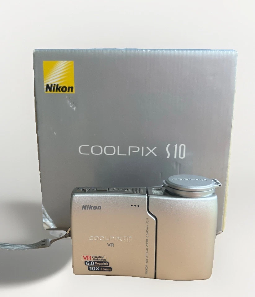 Nikon Coolpix S10 VR Digitalkamera Vintage RAR, 6 MP, 10x Zoom, 100% Funktion ✅ - Bild 3 von 4